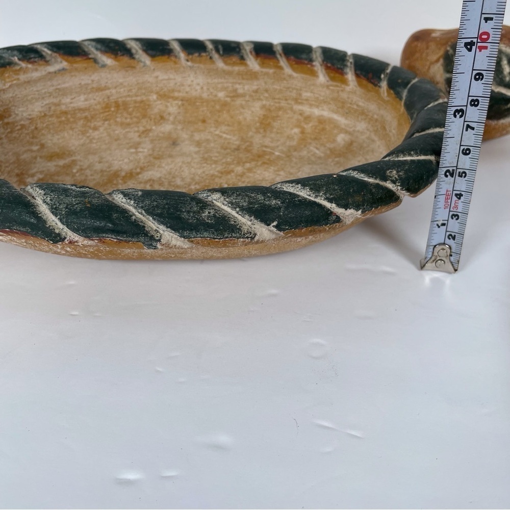 Hand Painted 7 Pieces Terracotta Fruit Bowl Rustic Vintage Vibe Center piece - Picture 9 of 9
